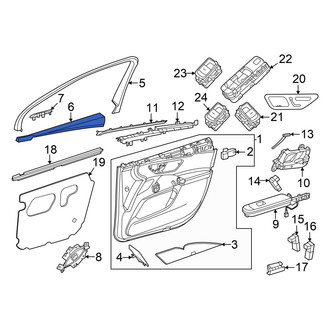 Mercedes-Benz OE - Rear Left Upper Inner Door Interior Trim Panel