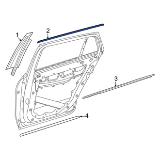 Mercedes-Benz OE - Front Right Door Reveal Molding