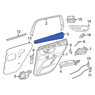 Mercedes-Benz OE - Front Left Upper Inner Door Interior Trim Panel