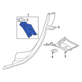 Mercedes-Benz OE - Right Lower Body C-Pillar Trim Panel