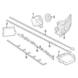Mercedes-Benz OE - Rear Bumper - Electrical Components (W/O AMG Line)