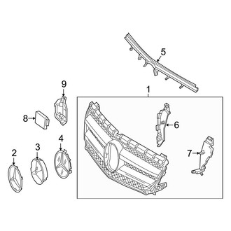 Mercedes-Benz OE - Front Bumper & Grille - Grille & Components