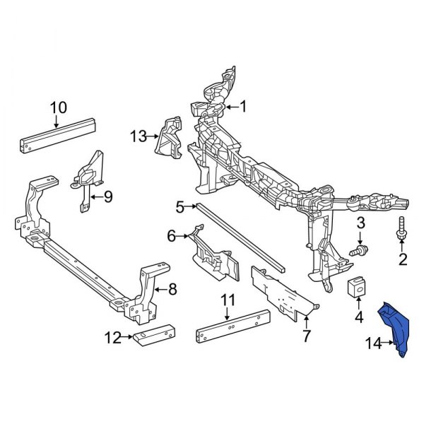 Radiator Support Air Duct Bracket