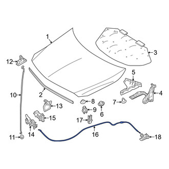 Mercedes-Benz OE - Front Hood Release Cable