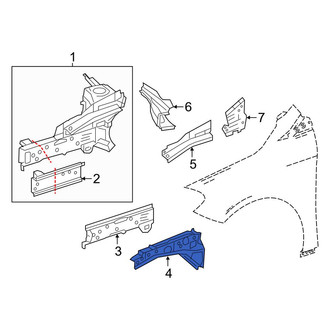 Mercedes-Benz OE - Front Left Fender Rail