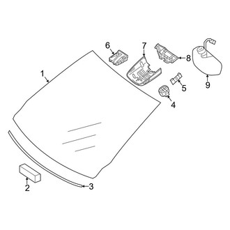 Mercedes-Benz OE - Windshield - Glass