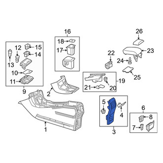 Mercedes-Benz OE - Rear Console Trim Panel