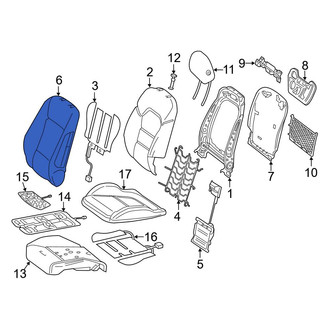 Mercedes-Benz OE - Front Left Seat Back Cushion Cover
