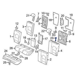 Mercedes-Benz OE - Rear Outer Headrest Guide