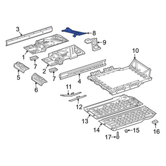 Mercedes-Benz OE - Rear Right Floor Pan Crossmember