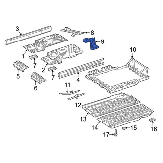 Mercedes-Benz OE - Rear Left Floor Pan Crossmember