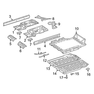 Mercedes-Benz OE - Pillars, Rocker & Floor - Floor & Rails