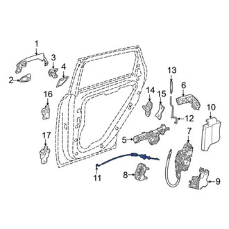Mercedes-Benz OE - Rear Door Latch Cable