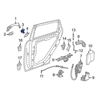 Mercedes-Benz OE - Rear Left Exterior Door Handle Cover