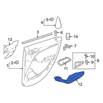 Mercedes-Benz OE - Rear Left Door Armrest