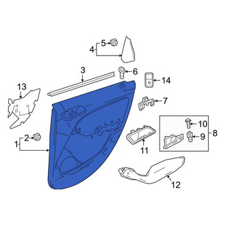 Mercedes-Benz OE - Front Left Inner Door Interior Trim Panel