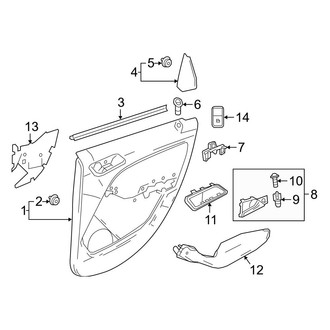 Mercedes-Benz OE - Rear Door - Interior Trim