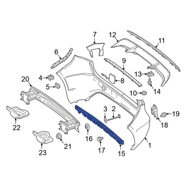 Bumper Cover Support Rail