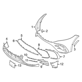 Mercedes-Benz OE - Front Bumper & Grille - Bumper & Components (With AMG Line Cover & Components)