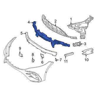 Mercedes-Benz OE - Front Upper Bumper Impact Absorber