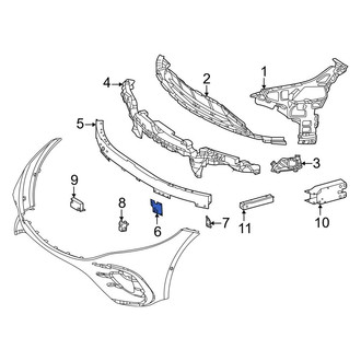 Mercedes-Benz OE - Front Left Bumper Impact Bar Brace