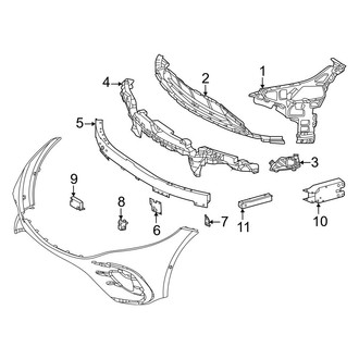 Mercedes-Benz OE - Front Bumper & Grille - Bumper & Components (With AMG Line Inner Components)