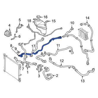 Mercedes-Benz OE - Front Drive Motor Inverter Coolant Line