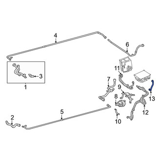 Mercedes-Benz OE - Rear Drive Motor Battery Pack Coolant Hose