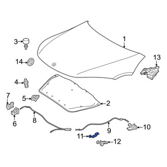 Mercedes-Benz OE - Front Left Upper Hood Hinge Bracket