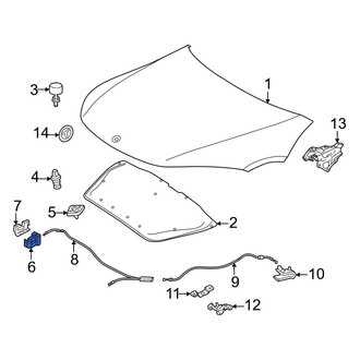 Mercedes-Benz OE - Front Left Hood Latch