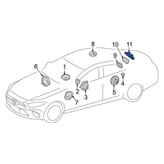 Mercedes-Benz OE - Left Radio Speaker Bracket