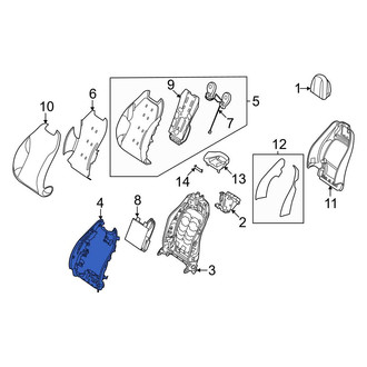 Mercedes-Benz OE - Front Right Inner Seat Back Frame