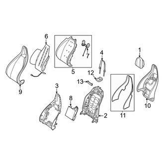 Mercedes-Benz OE - Seats & Tracks - Driver Seat Components (Seat Back, With Sport Seat)