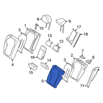 Mercedes-Benz OE - Rear Left Seat Back Cushion Cover
