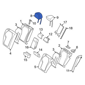 Mercedes-Benz OE - Rear Outer Headrest