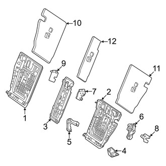 Mercedes-Benz OE - Seats & Tracks - Rear Seat Components (Frame & Components, Seat Back Components, W/O Executive Seat)