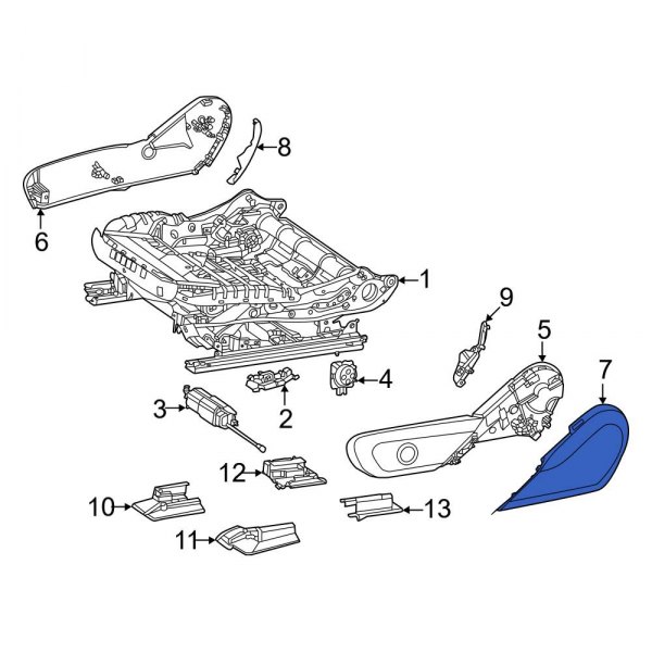 Seat Back Recliner Adjustment Mechanism Cover