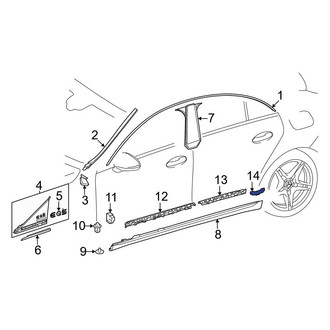 Mercedes-Benz OE - Left Rocker Panel Molding Bracket
