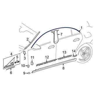 Mercedes-Benz OE - Left Roof Molding