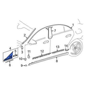 Mercedes-Benz OE - Front Left Door Opening Trim