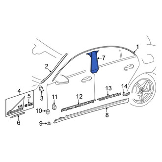 Mercedes-Benz OE - Center Left Door Applique