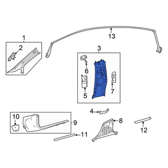 Mercedes-Benz OE - Door Pillar Post Trim Set