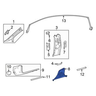 Mercedes-Benz OE - Door Pillar Post Trim Set
