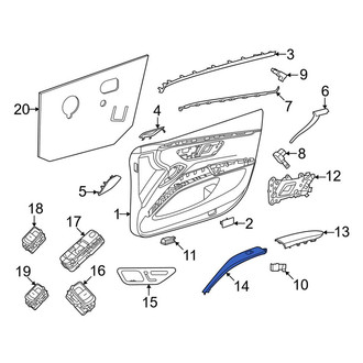 Mercedes-Benz OE - Front Left Door Trim Molding