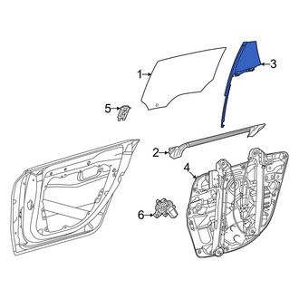 Mercedes-Benz OE - Front Left Vent Window Assembly