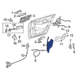 Mercedes-Benz OE - Rear Left Door Latch Assembly
