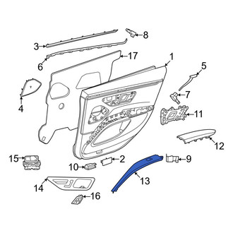 Mercedes-Benz OE - Front Right Door Trim Molding