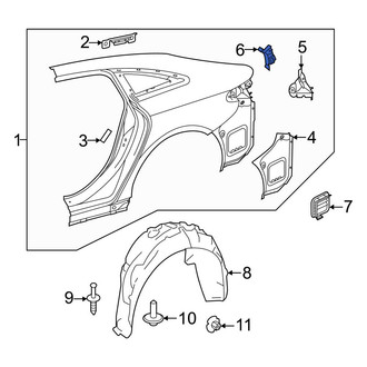 Mercedes-Benz OE - Rear Left Upper Quarter Panel Gutter