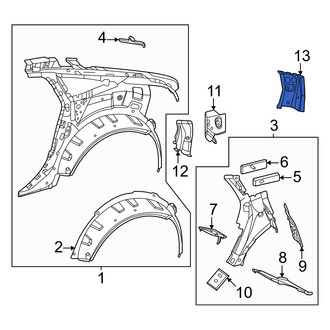 Mercedes-Benz OE - Left Body C-Pillar Reinforcement