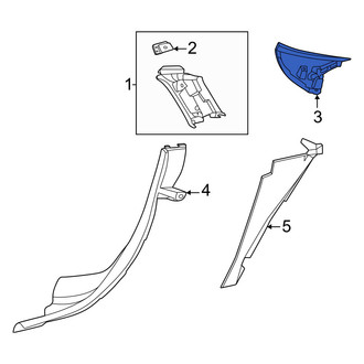 Mercedes-Benz OE - Rear Left Body C-Pillar Trim Panel